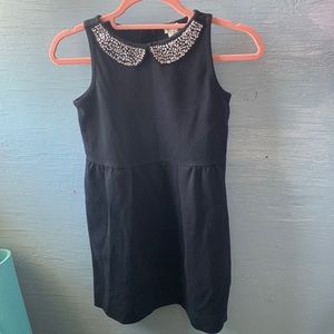 Crewcuts Girls stoned collar sleeveless black dress